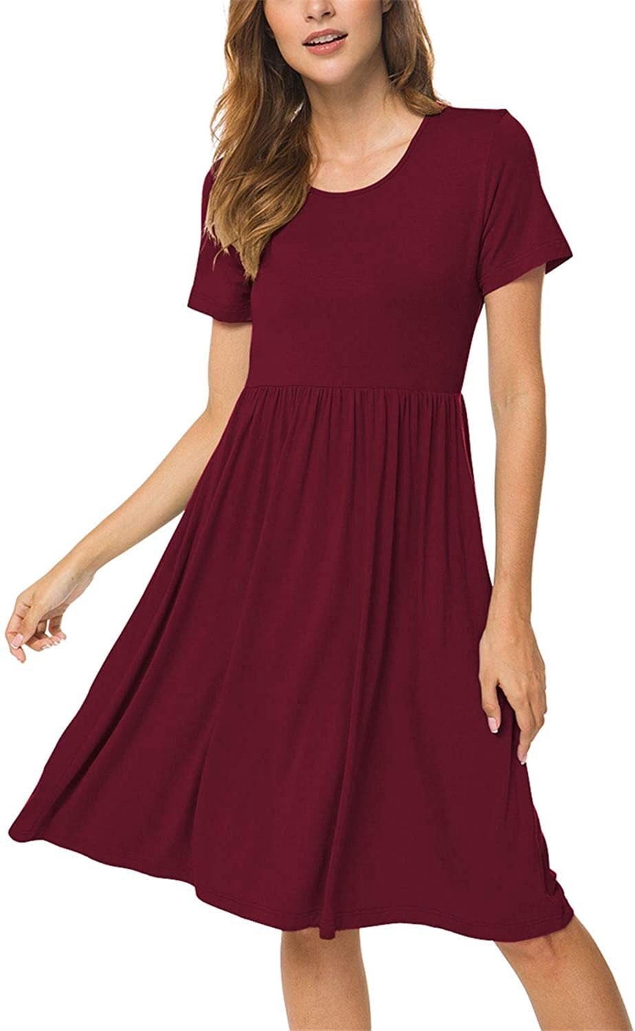 Alternative view of Horizon Picks Women's Short Sleeve Empire Waist Knee-Length Dress with Pockets