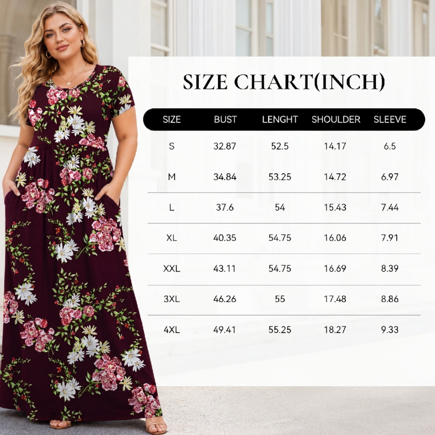 Horizon Picks Women's Short Sleeve Racerback Maxi Dress with Smocked Back and Pockets - Image 5