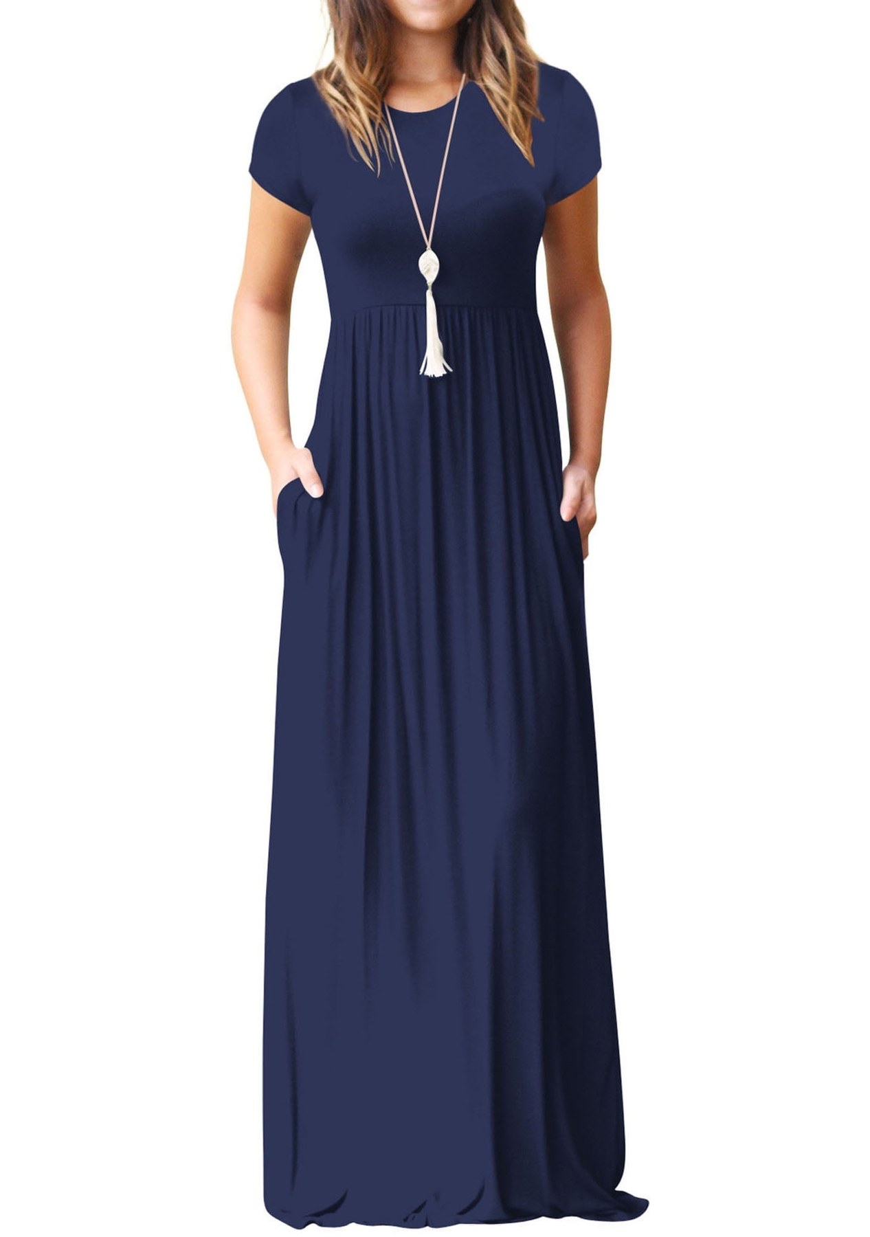 Alternative view of Horizon Picks Women's Short Sleeve Relaxed Maxi Dress with Hidden Pockets, Sizes S to 4XL